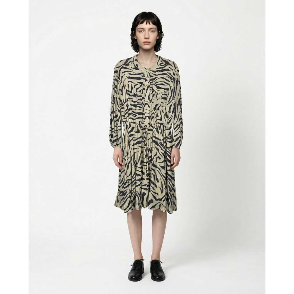 NWT Nine West Black and Cream Geo Print Dress
